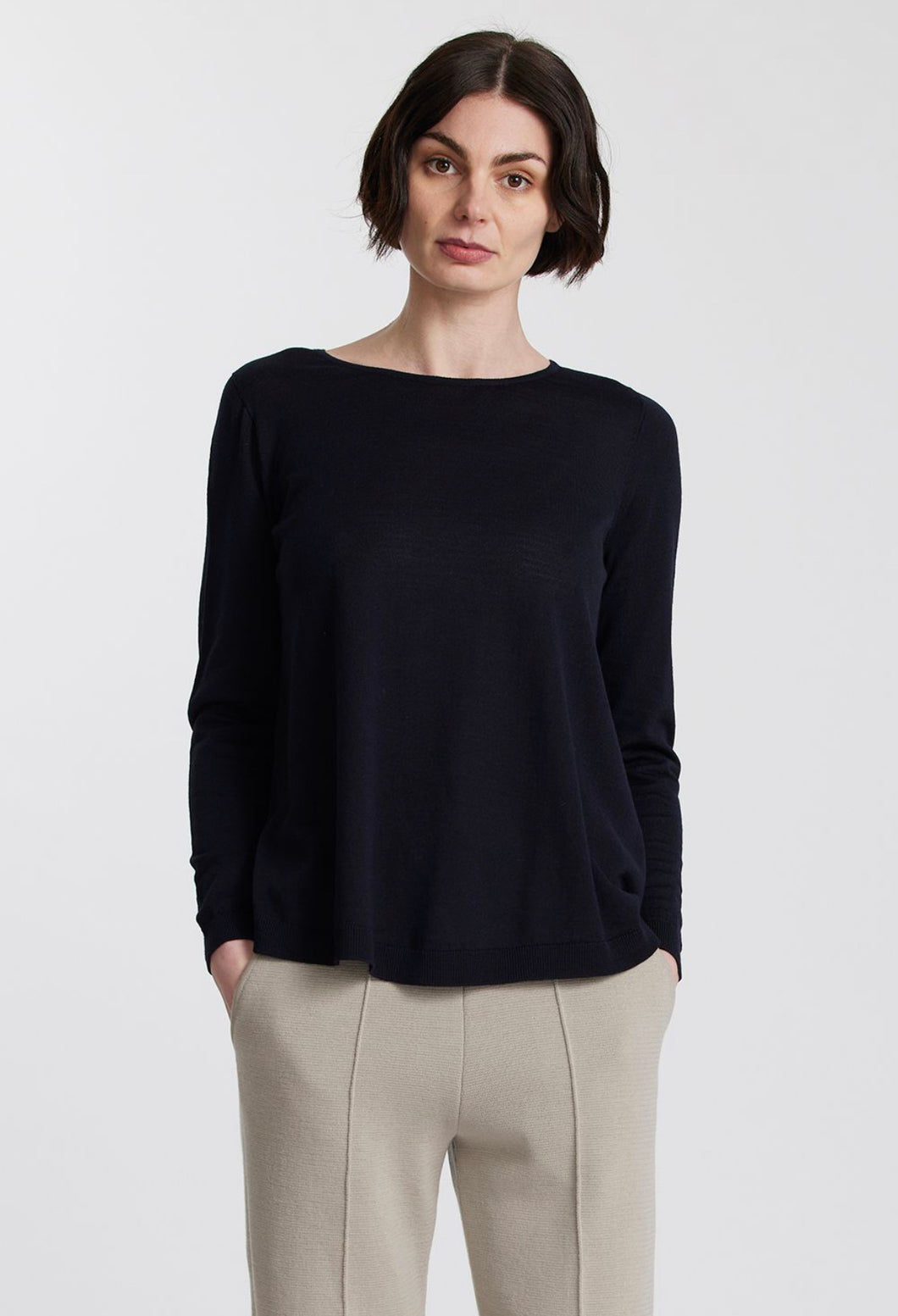 Standard Issue Merino Swing Sweater - Black  Hyde Boutique   